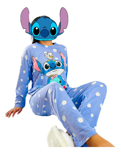 Pijama Y Calcetas Personajes Disney Súper Frescas Dama Moda