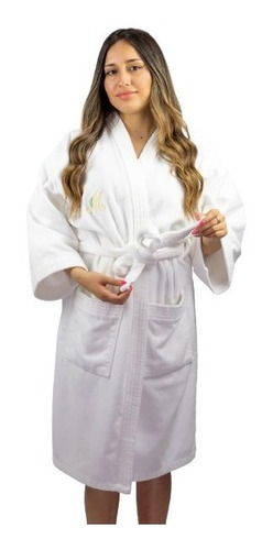 Bata Baño Velour Kimono Toalla 100% Algodón Unisex Hotelera