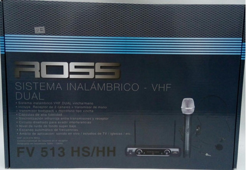 Microfono Ross Fv513 Hshh De Vincha Y Microfono De Mano