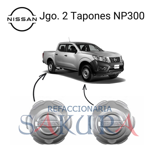 Set 2 Tapones Rueda Nissan Np300 Frontier 2018