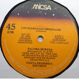 Los Diamantes Imperiales - Paloma Morena- Simple 1984 Cumbia