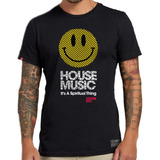 Camiseta Unissex - House Music - House Smile