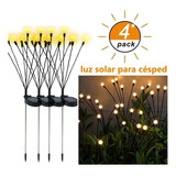 Paquete De 4 Luces Solares For Jardín, Luz Oscilante Solar