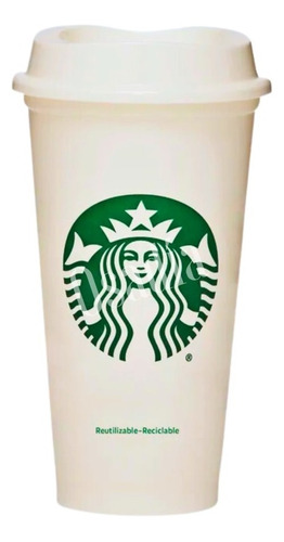 Vaso Reutilizable Starbucks Logo Clásico Plástico Bpa Free