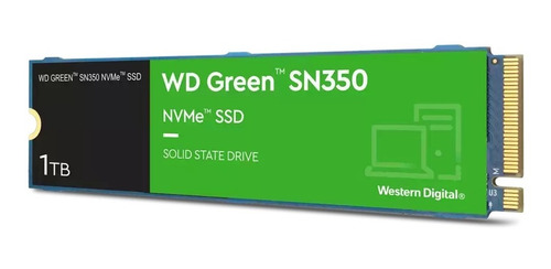 Hd Ssd M.2 Pcie Western Digital 1tb Wd Green Sn350 Wds100t3g0c D