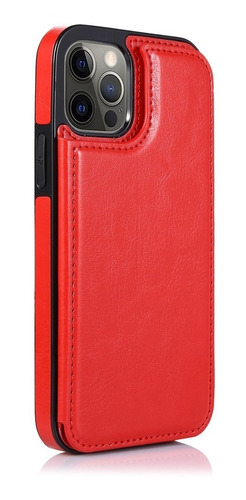 Para iPhone 12 - 12 Pro Funda Cubierta Tarjetero Cartera Kse