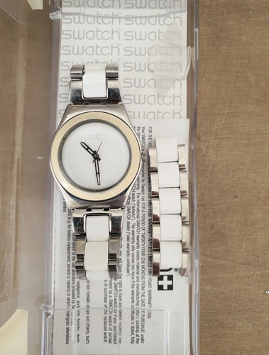 Reloj Swatch Tresor Blanc Mujer Blanco Y Plateado Yls141gc