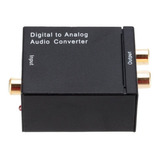 Caja Convertidor De Audio Optico A Rca Analogico + Adaptador