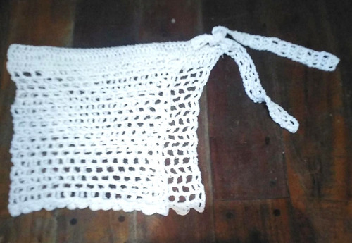 Pareo - Pollera Tejido Crochet Artesanal Abierta Para Atar 