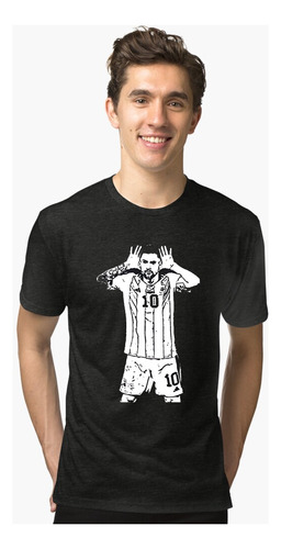 Remera Blanca Messi - Copa Del Mundo - Unisex Moda Campeon 