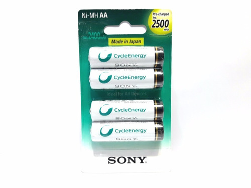 4 Pilhas Recarregável Sony Aa 2500mah Original Com Nota