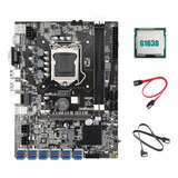 Placa Base Minera B75 Bct+cpu G1630+2 Cables Sata De 12 Pcie