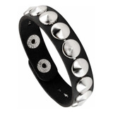 Milakoo Punk - Pulsera De Piel Sinttica Para Hombre, Con Bot