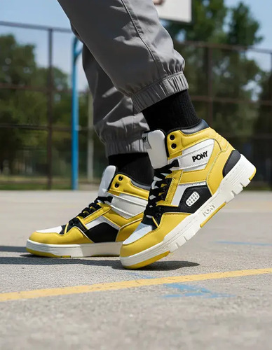 Tenis Pony M-100 Hi King Fisher Hi Sneakers Urbano Bota Cosurado Streetwear Casual Premium