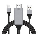 Cabo Usb C Type-c Para Hdmi Com Carregador Para Celular Usb