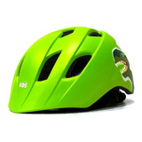 Capacete Ciclismo Infantil Absolute Dino Cor Verde Tamanho 49-53cm