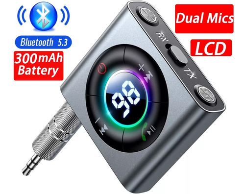 Lcd Bluetooth5.3 Transmisor/receptor Audio Estéreo Adaptador
