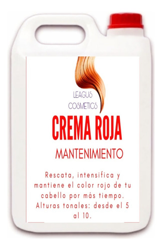 Crema Mantenimiento Roja Matizador 5 Litros