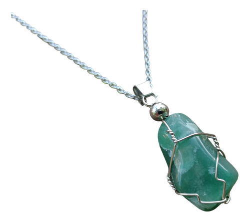 Collar-cadenita-piedra-verde-aventurina