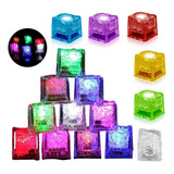 48 Cubo Hielo Led Luminoso Multicolor Mayoreo Boda Fiesta