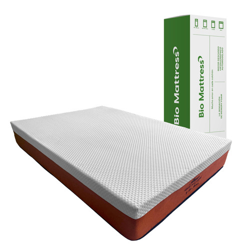 Colchon Bio Mattress King Size Hermes Memory Foam Color Anaranjado