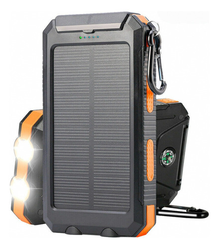 Cargador Portatil Panel Solar Power Bank Brujula Linterna