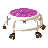 Silla Con Asiento De Ruedas Taburete De Pedicura Violeta