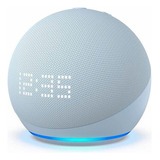 Smart Speaker Amazon Com Alexa E Relógio Echo Dot 5ª Geração Cor Azul-claro