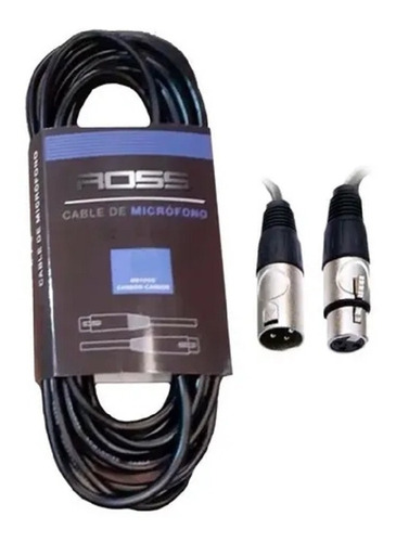 Cable Balanceado Xlr - Xlr Ross De 6 Metros Para Micrófono