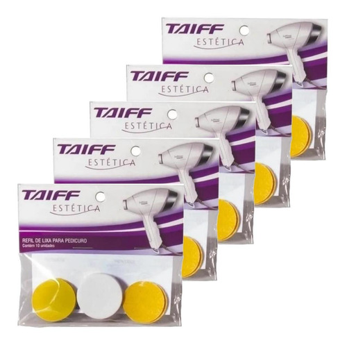 5 Kits Refil De Lixas Para Pedicuro Soft Feet Taiff 10 Lixas