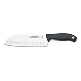 Cuchillo Santoku Evo 18cm 3 Claveles Color Negro