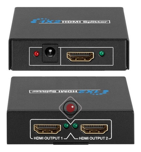 Splitter Derivador De Señal Activo Hdmi 1 A 2 Full Hd 1080p