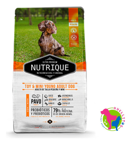 Nutrique Toy & Mini Young Adult Dog/ Perro X 3kg -huellitas 