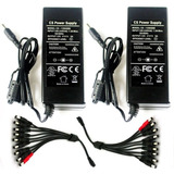 2pcs 12v Dc 5a Fuente De Alimentación Adaptador + Cable