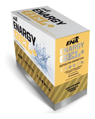 Enargy Gel + Sin Cafeina Ena Caja X 12 Un. Repositor Energetico Sabor Vainilla Bean