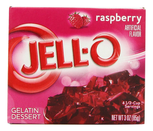 Jell-o Postre De Gelatina, Frambuesa, 3 Onzas (paquete - 2)