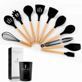 12 Kit Cozinha Colheres Silicone Para Panela Anti Aderente