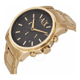 Reloj Armani Exchange Ax2095 Dorado Negro Original Caballero