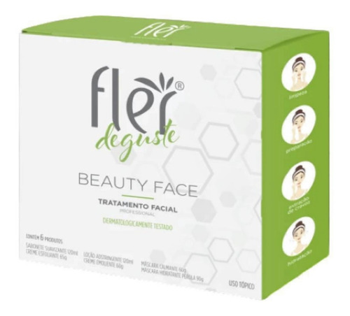 Kit Deguste Beauty Face Flér Kit Facial 6 Produtos