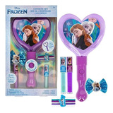 Set De Cosméticos Con Espejo Y Luz Disney Frozen 11 Pzas