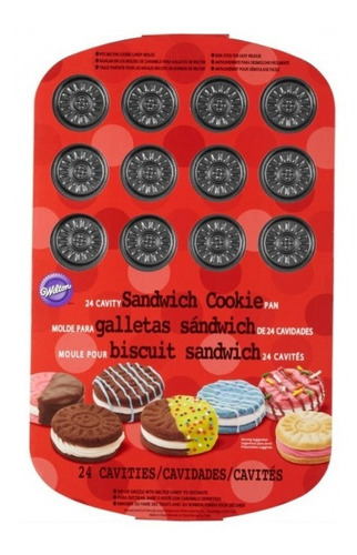 Molde Para Hornear Galletas Tipo Sándwich Wilton Color Gris