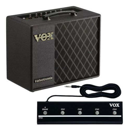 Amplificador Vox Valvetronix Vt20x + Pedal Footswich Vfs