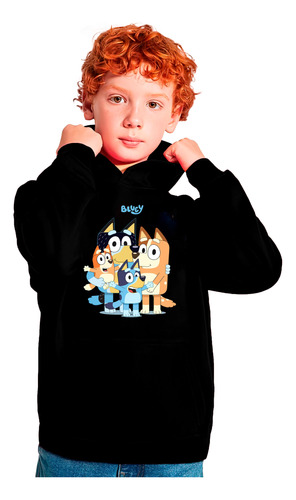 Poleron Niños Unisex Con Capucha Bluey Personajes Exclusivo 094