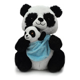 Panda De Peluche Con Bebé Pandita Con Cría Baby Shower Cute