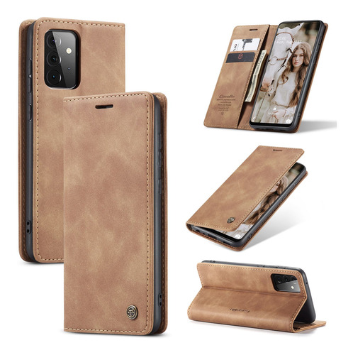 Funda De Cuero Para Samsung Plegable Con Ranura Para Tarjeta