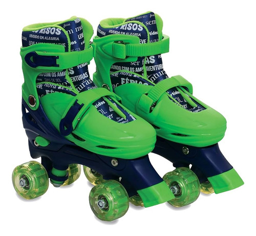 Patins 4 Rodas Com Luz Led Ajustável Do 35 Ao 38 Masculino