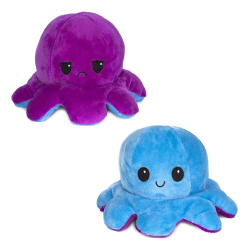 Peluche Pulpo Reversible 2 En 1 Emociones Calidad Premium