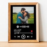 Quadro Spotify Interativo Com Moldura Sua Foto E Música