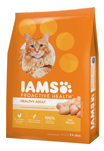 Alimento Iams Proactive Health Healthy Adult Para Gato Adulto Sabor Pollo En Bolsa De 15 kg