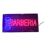 Cartel Barberia Led Luminoso Luces Directo 220v 48x25cm